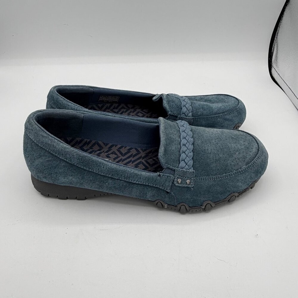 Skechers - Suede Slip-On Shoes - Bikers Of Melbourne. 10 Medium. Blue - Picture 6 of 9